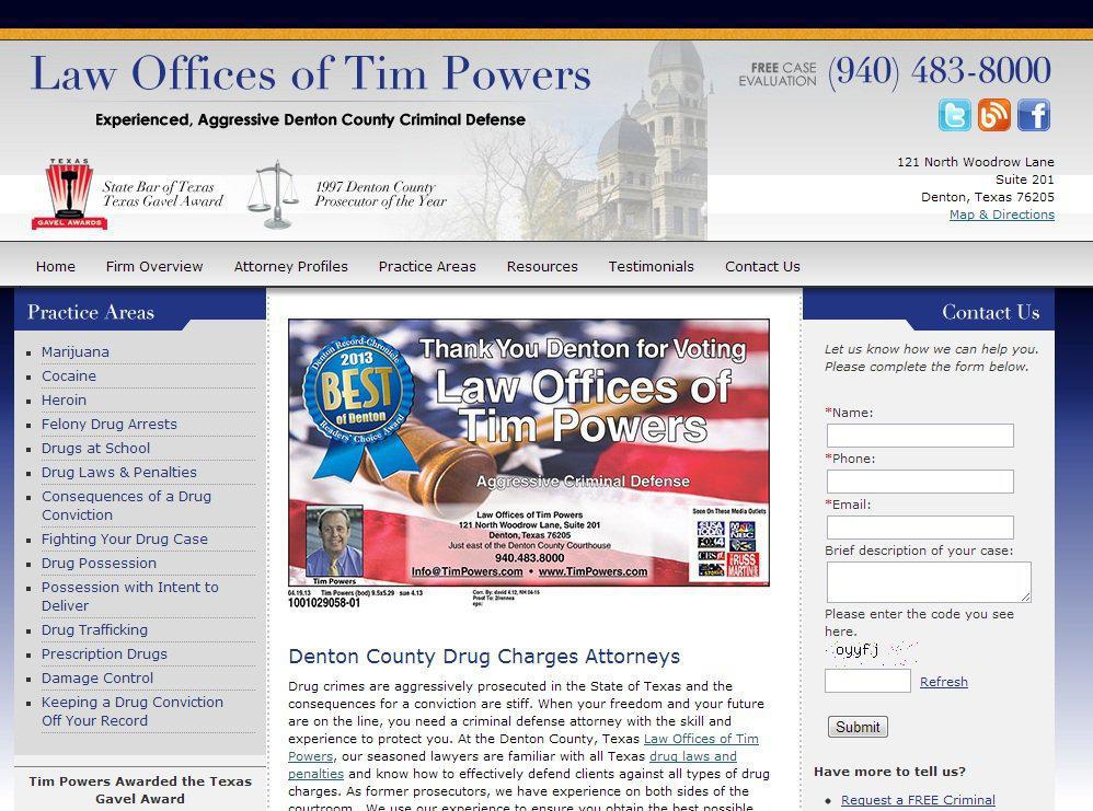 Denton County Drug Crimes Lawyer Website