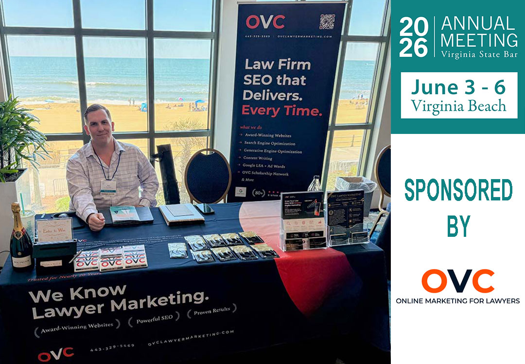 OVC Lawyer Marketing Booth at Virginia State Bar Event