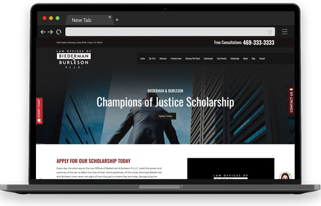 BIEDERMAN & BURLESON Champions of Justice Scholarship