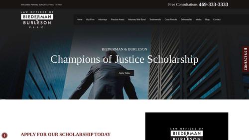 Biederman & Burleson Champions of Justice Scholarship