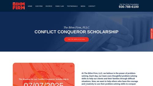 The Bihm Law Firm, LLC Conflict Conquerer Scholarship