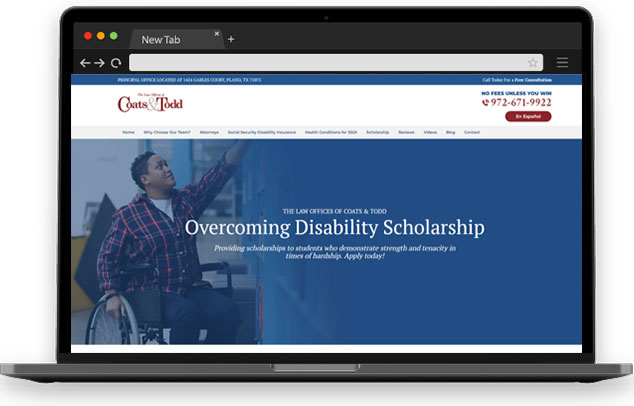 The Law Offices of Coats & Todd Overcoming Disability Scholarship