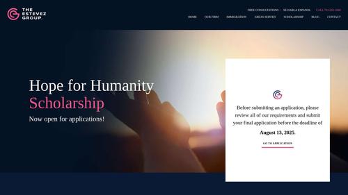 The Estevez Group Hope for Humanity Scholarship