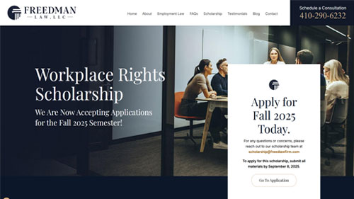 Freedman Law Workplace Rights Scholarship