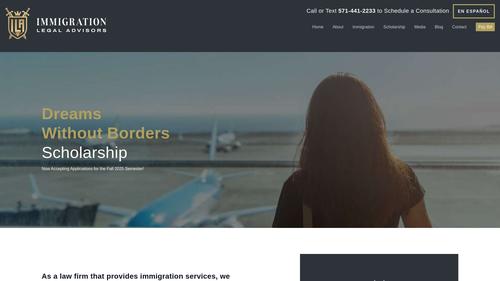 Immigration Legal Advisors, PLLC Dreams Without Borders Scholarship