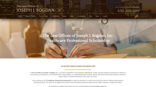 The Law Offices of Joseph J. Bogdan, LLC Healthcare Professional Scholarship