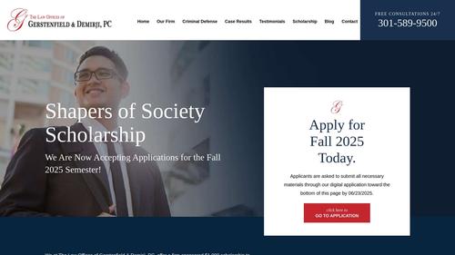 The Law Offices of Gerstenfield & Demirji, PC. Shapers of Society Scholarship