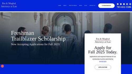 Fox & Moghul Freshman Trailblazer Scholarship