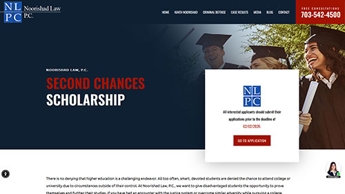 Noorishad Law, P.C. Second Chances Scholarship