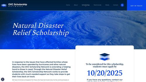 OVC Scholarship Network Natural Disaster Relief Scholarship
