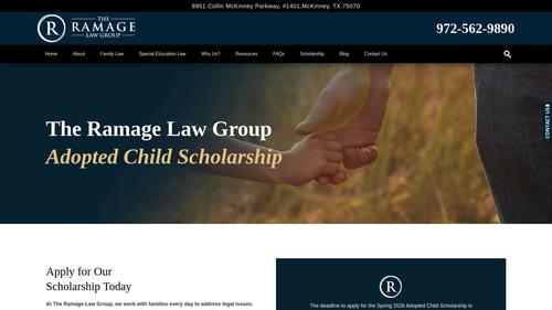 The Ramage Law Group Adopted Child Scholarship