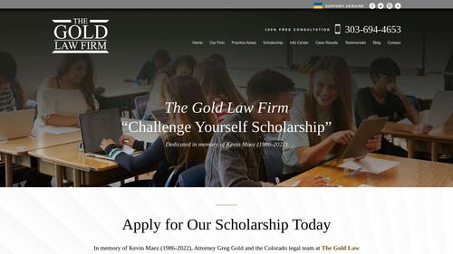 The Gold Law Firm Challenge Yourself Scholarship