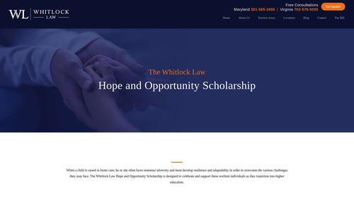The Whitlock Law Hope and Opportunity Scholarship