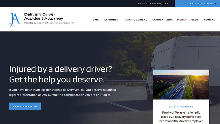 Delivery Driver Accident Attorney, Operated by the Law Office of Jerry D. Andrews, P.C.